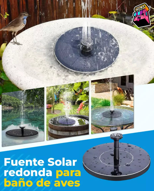 AviaryOasis | Fuente Solar redonda